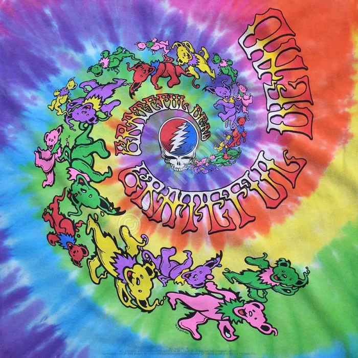Liquid Blue TShirt Men Spiral Trippy Bears TieDye TShirt
