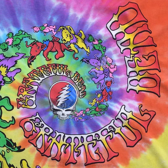 Liquid Blue TShirt Men Spiral Trippy Bears TieDye TShirt