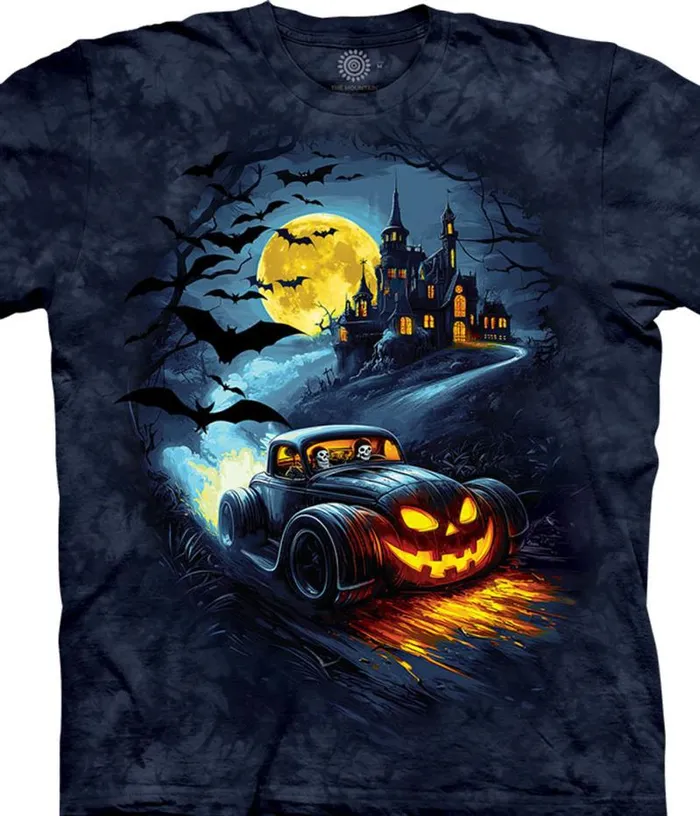 Liquid Blue TShirt Men Spooky Speedster Classic Cotton TShirt