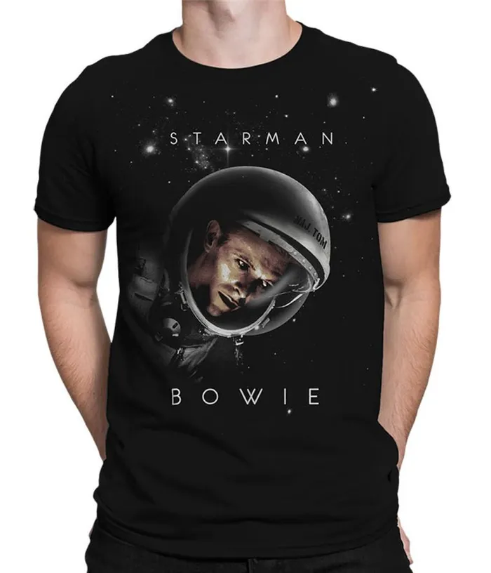 Liquid Blue TShirt Men Starman Black TShirt