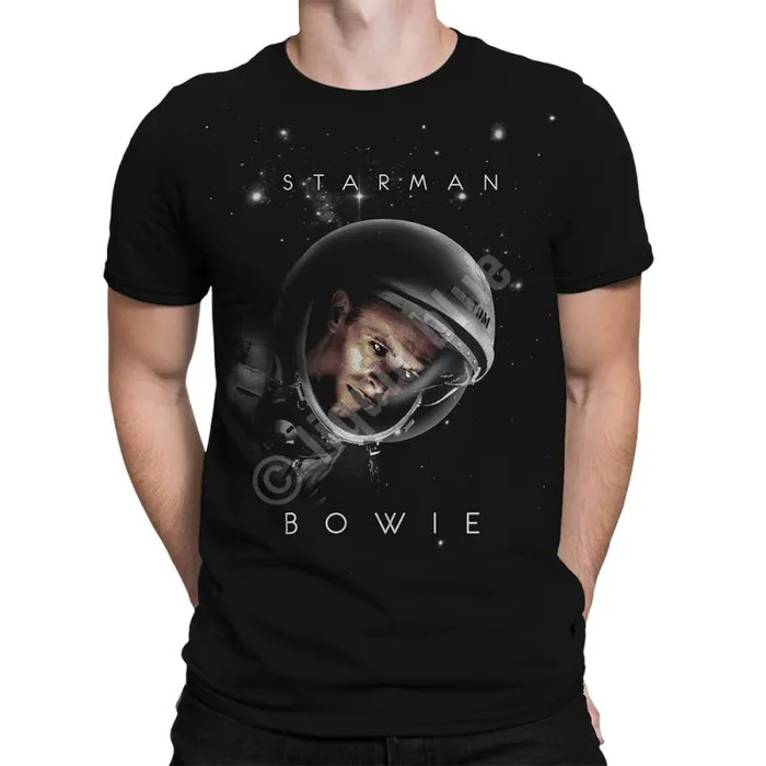 Liquid Blue TShirt Men Starman Black TShirt