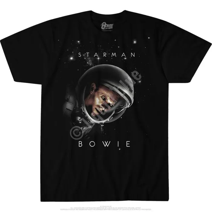 Liquid Blue TShirt Men Starman Black TShirt