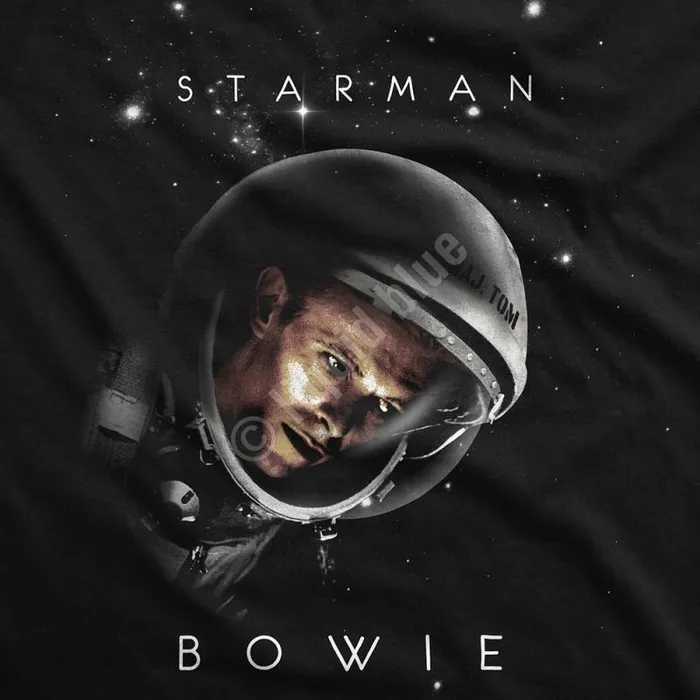 Liquid Blue TShirt Men Starman Black TShirt