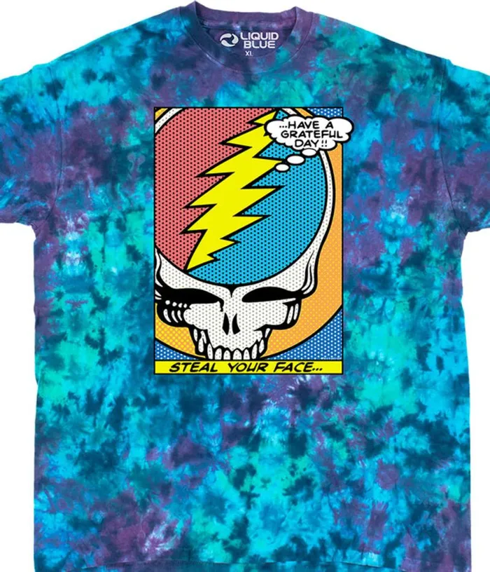 Liquid Blue TShirt Men Steal Your Face Pop Art TShirt