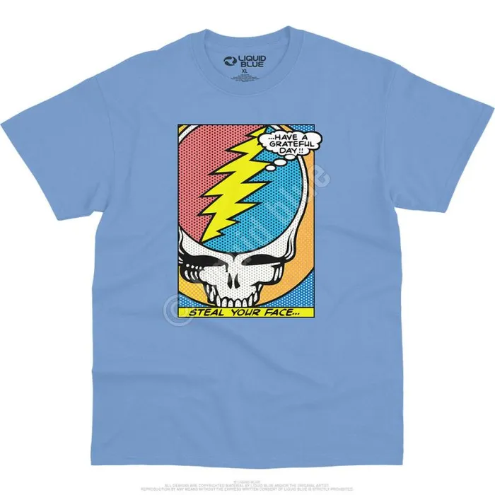 Liquid Blue TShirt Men Steal Your Face Pop Art TShirt