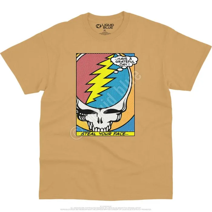Liquid Blue TShirt Men Steal Your Face Pop Art TShirt