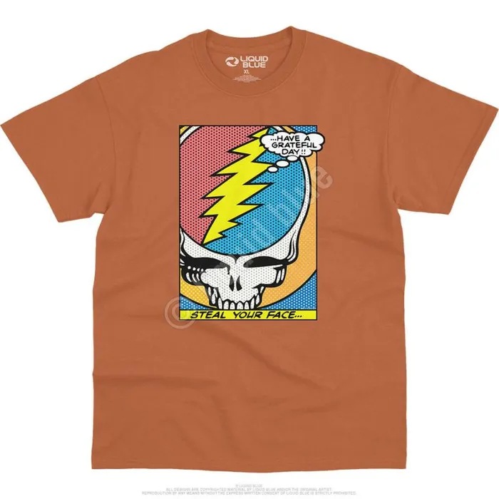 Liquid Blue TShirt Men Steal Your Face Pop Art TShirt