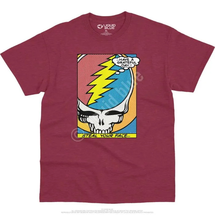 Liquid Blue TShirt Men Steal Your Face Pop Art TShirt