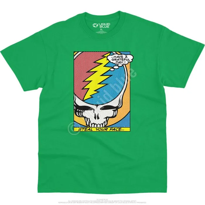 Liquid Blue TShirt Men Steal Your Face Pop Art TShirt