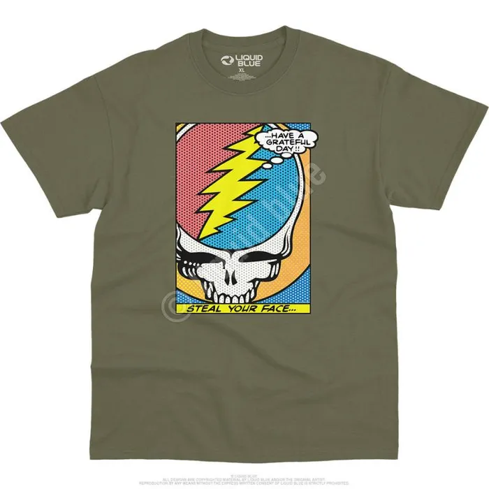 Liquid Blue TShirt Men Steal Your Face Pop Art TShirt