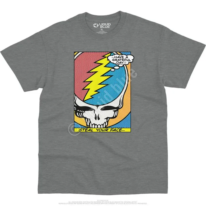 Liquid Blue TShirt Men Steal Your Face Pop Art TShirt