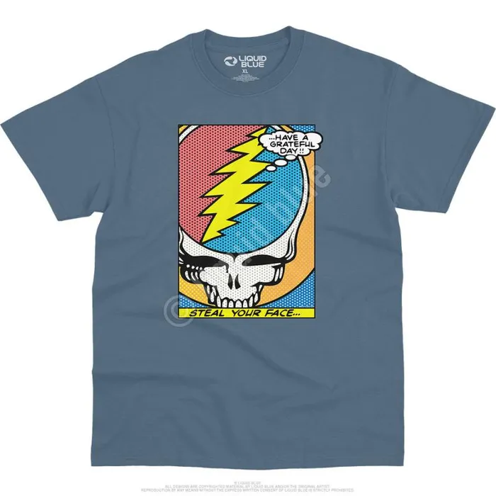 Liquid Blue TShirt Men Steal Your Face Pop Art TShirt
