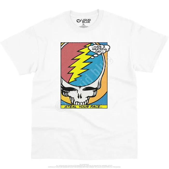 Liquid Blue TShirt Men Steal Your Face Pop Art TShirt