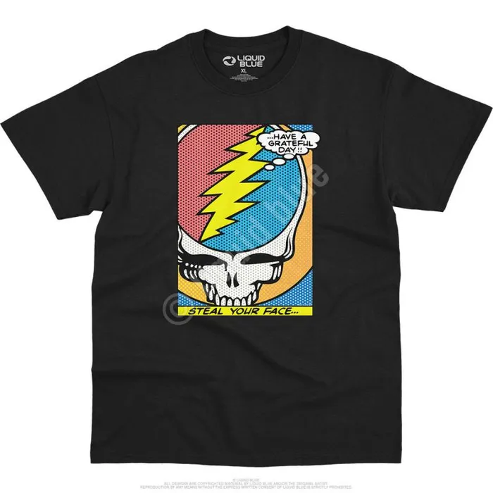 Liquid Blue TShirt Men Steal Your Face Pop Art TShirt