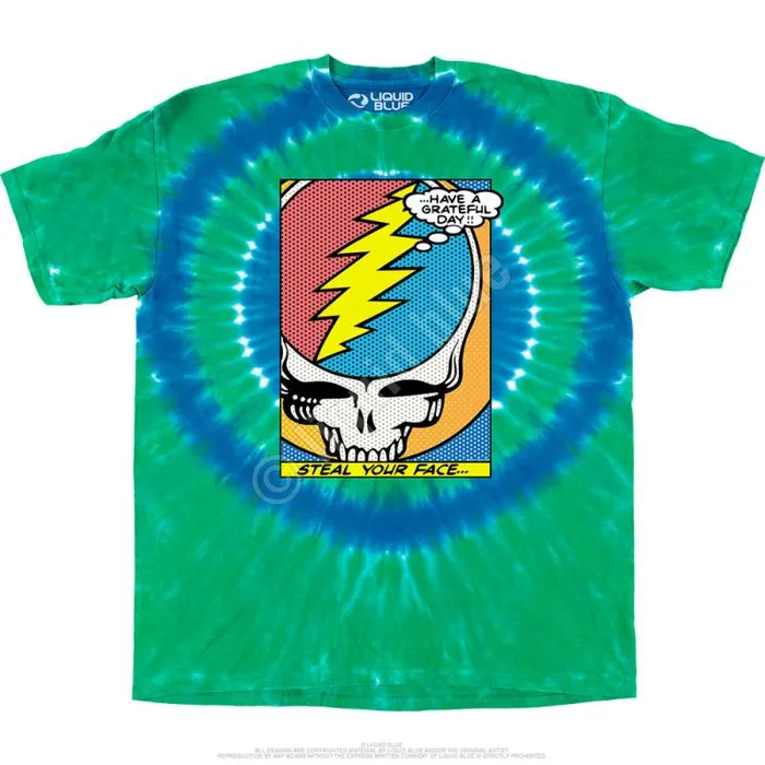 Liquid Blue TShirt Men Steal Your Face Pop Art TShirt