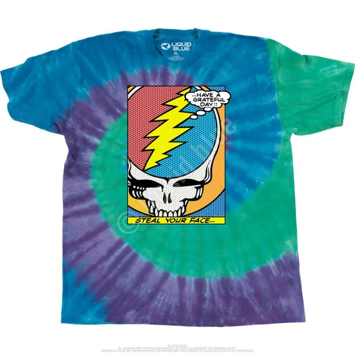 Liquid Blue TShirt Men Steal Your Face Pop Art TShirt