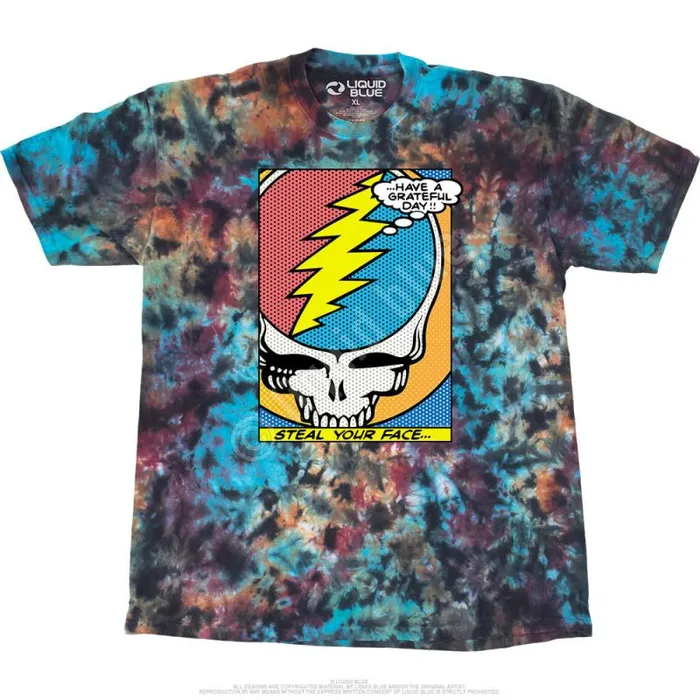 Liquid Blue TShirt Men Steal Your Face Pop Art TShirt