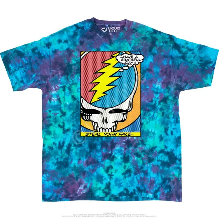 Liquid Blue TShirt Men Steal Your Face Pop Art TShirt