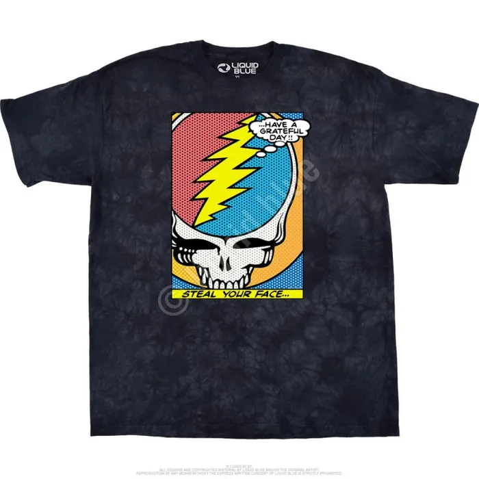 Liquid Blue TShirt Men Steal Your Face Pop Art TShirt