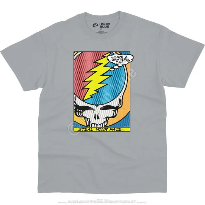 Liquid Blue TShirt Men Steal Your Face Pop Art TShirt
