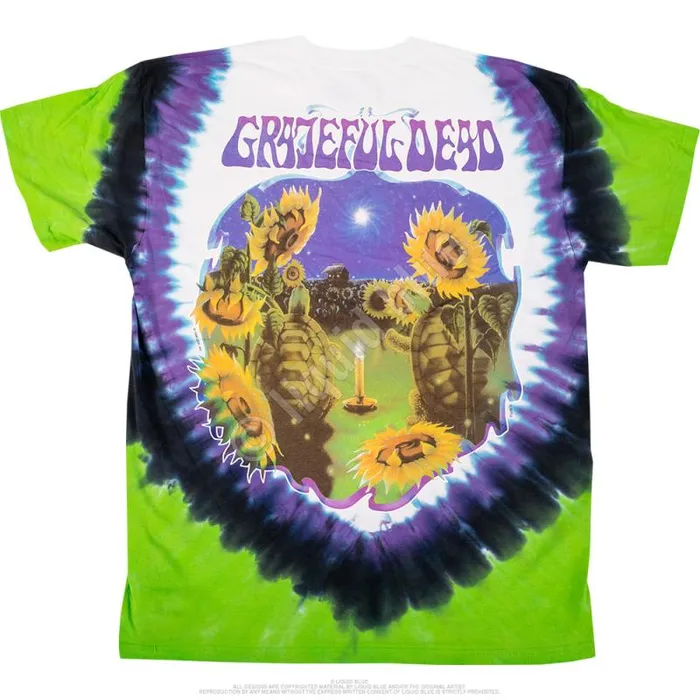 Liquid Blue TShirt Men Sunflower Terrapin TieDye TShirt