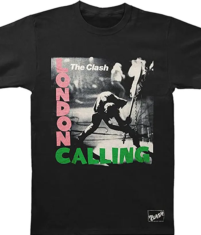 Liquid Blue TShirt Men The Clash London Calling Black TShirt