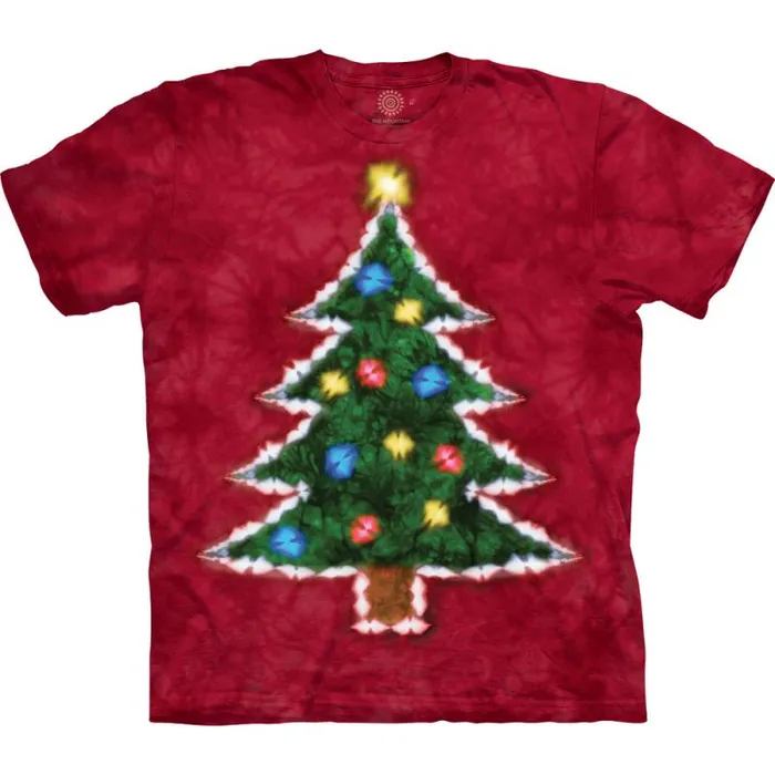 Liquid Blue TShirt Men Tie Dye Christmas Tree TShirt