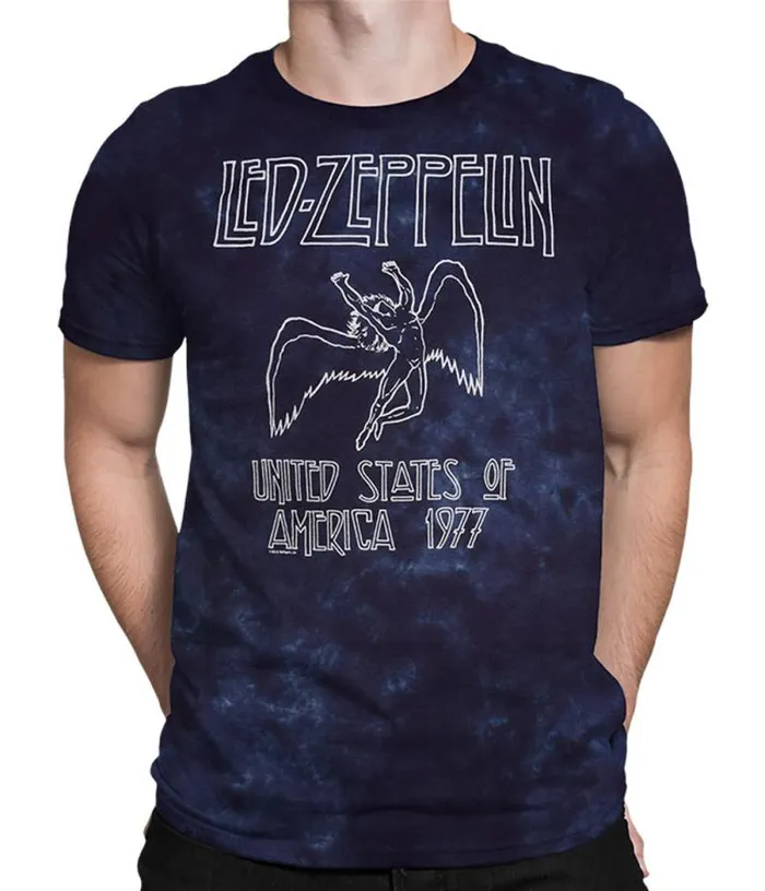 Liquid Blue TShirt Men Usa Tour 77 TieDye TShirt