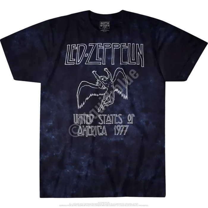 Liquid Blue TShirt Men Usa Tour 77 TieDye TShirt