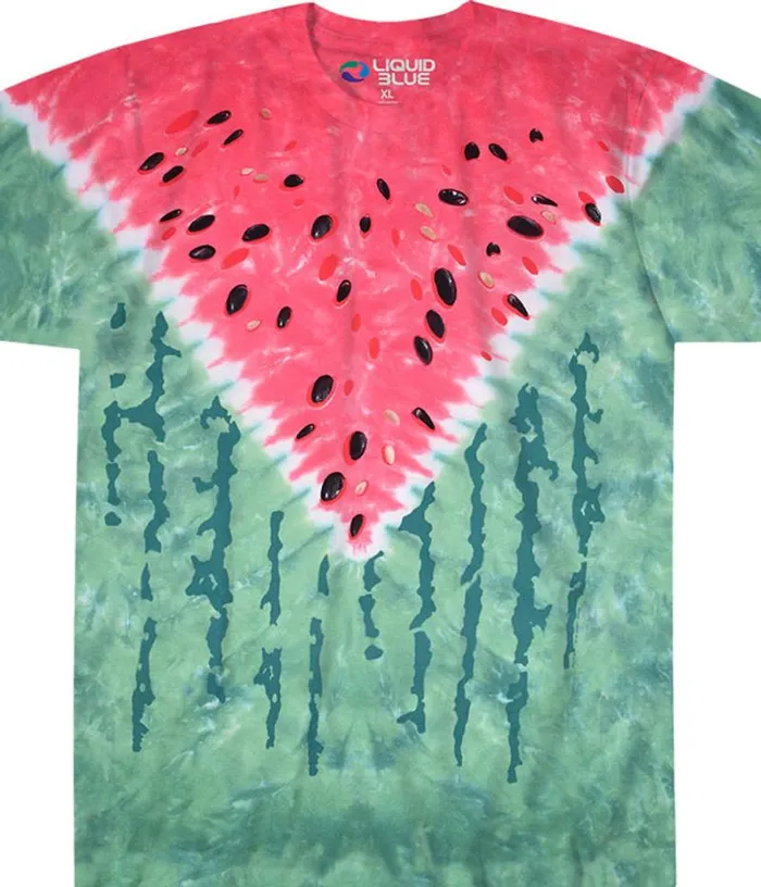 Liquid Blue TShirt Men Watermelon TieDye TShirt