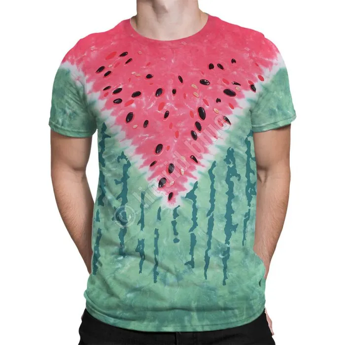 Liquid Blue TShirt Men Watermelon TieDye TShirt