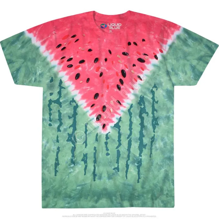 Liquid Blue TShirt Men Watermelon TieDye TShirt