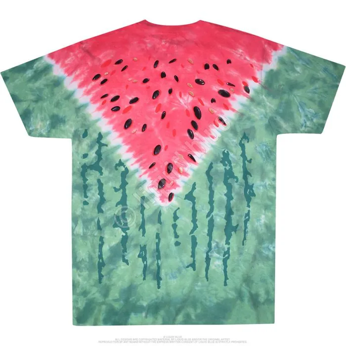 Liquid Blue TShirt Men Watermelon TieDye TShirt