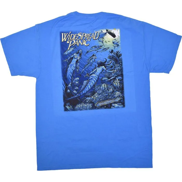 Liquid Blue TShirt Men Widespread Panic St Augustine Pocket Blue TShirt
