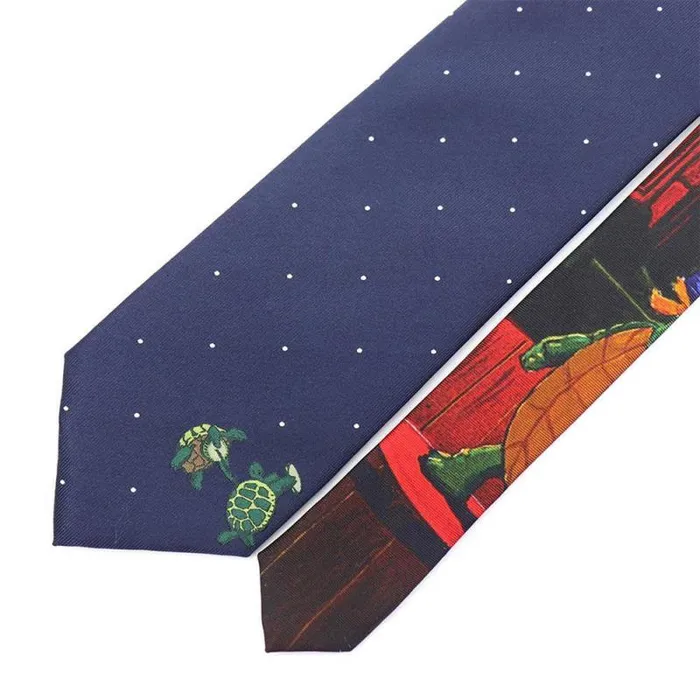 Liquid Blue Ties Accessories Navy Dotted Terrapin Tie