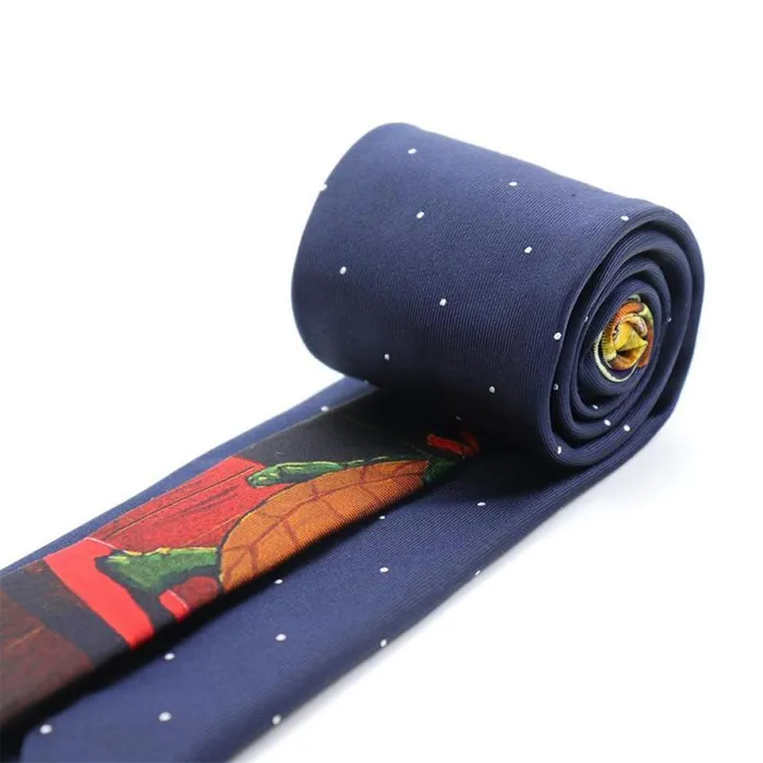 Liquid Blue Ties Accessories Navy Dotted Terrapin Tie