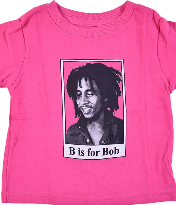 Liquid Blue Toddler Kids B Is For Bob Toddler Pink TShirt