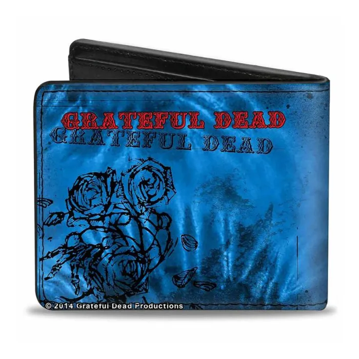 Liquid Blue Wallets Accessories GD Skull And Roses Blues BiFold Wallet