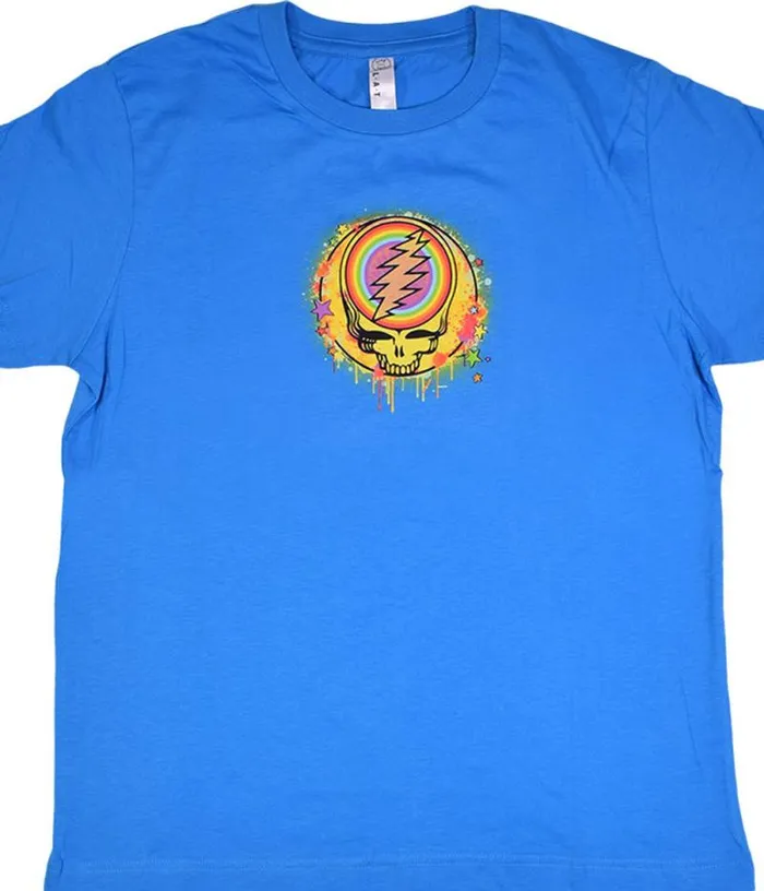 Liquid Blue Youth Kids GD Rainbow Splatter Blue Youth TShirt