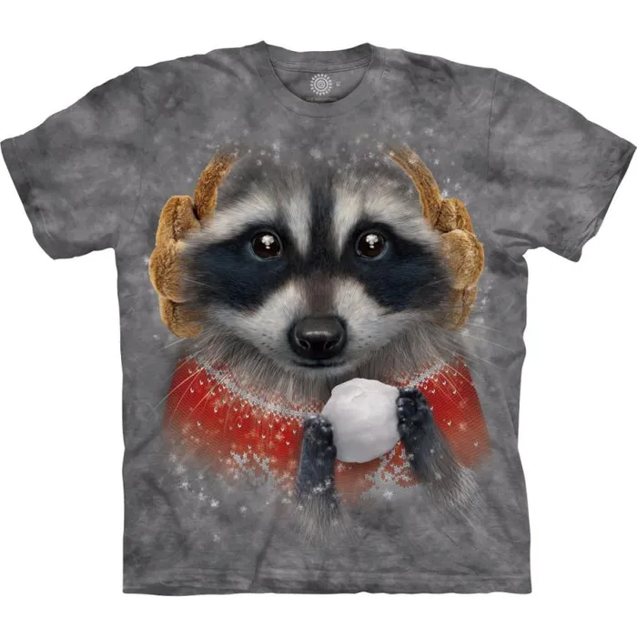 Liquid Blue Youth Kids Snowball Raccoon Kids039 TShirt