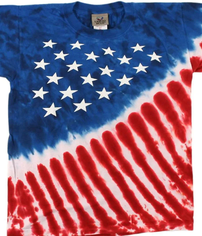 Liquid Blue Youth Kids Stars And Stripes Youth TieDye TShirt