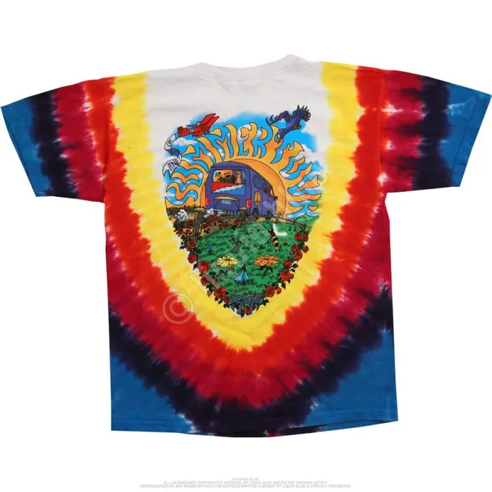 Liquid Blue Youth Kids Summer Tour Bus Youth TieDye TShirt
