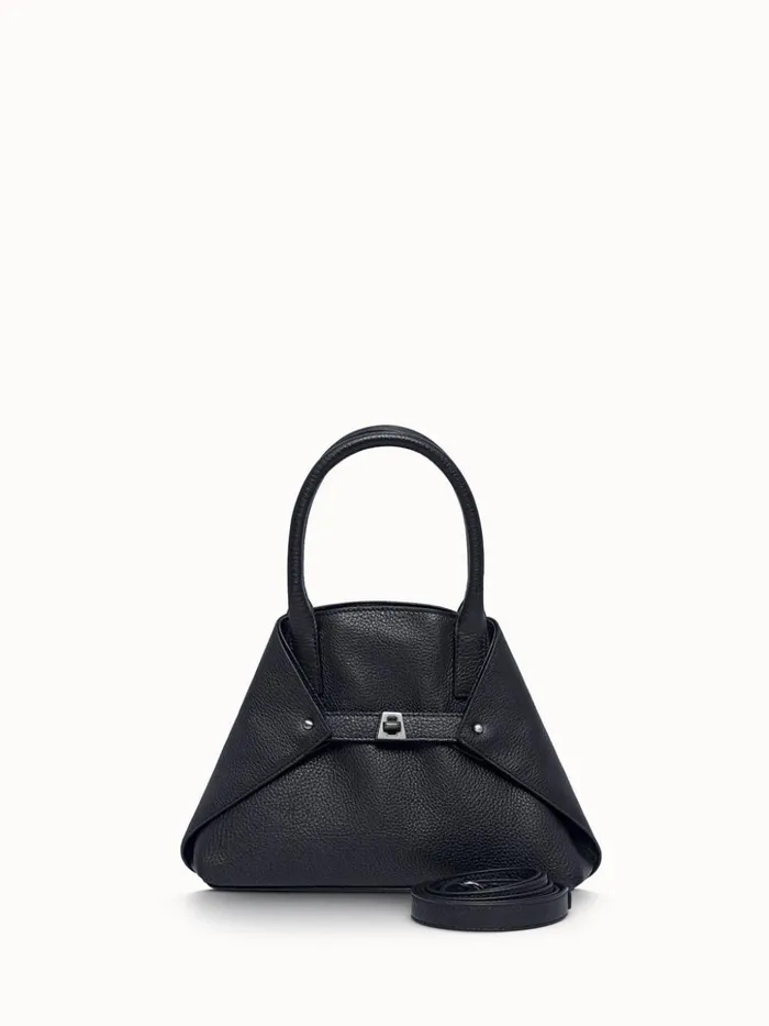 Little Ai Messenger Bag In Cervocalf Leather Denim Women Akris Crossbody Bags