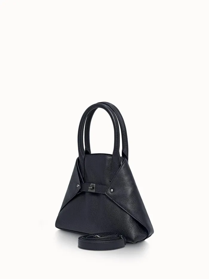 Little Ai Messenger Bag In Cervocalf Leather Denim Women Akris Crossbody Bags