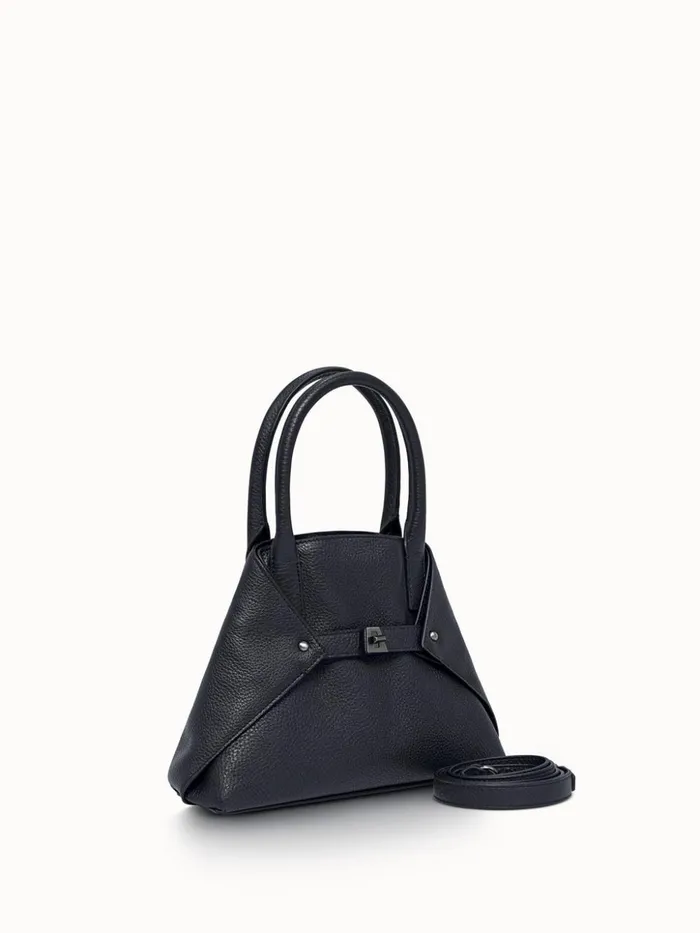 Little Ai Messenger Bag In Cervocalf Leather Denim Women Akris Crossbody Bags