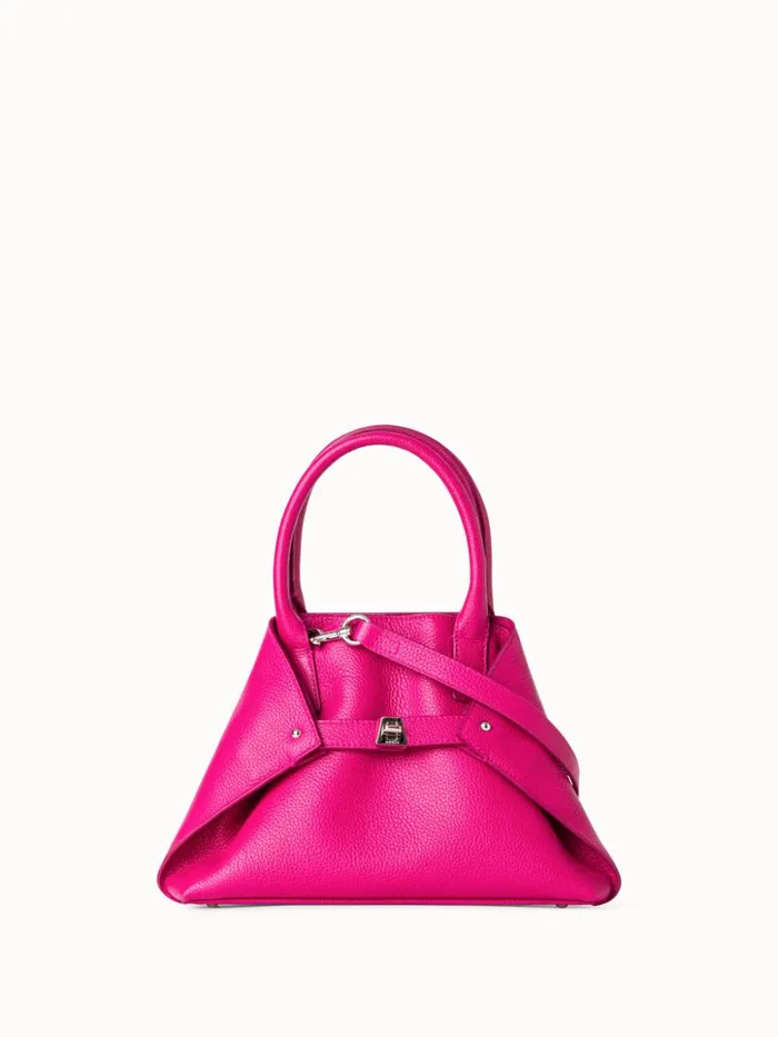 Little Ai Messenger Bag In Leather Pink Women Akris Crossbody Bags