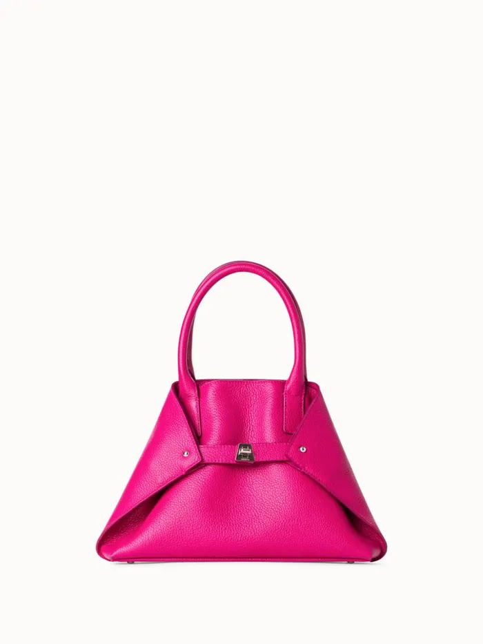 Little Ai Messenger Bag In Leather Pink Women Akris Crossbody Bags