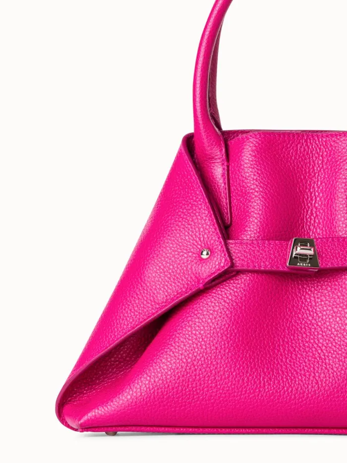 Little Ai Messenger Bag In Leather Pink Women Akris Crossbody Bags