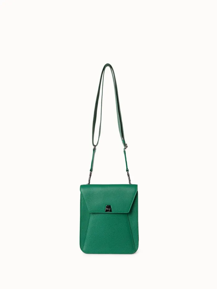 Little Anouk Messenger Bag In Leather Aloe Women Akris Messenger Bags