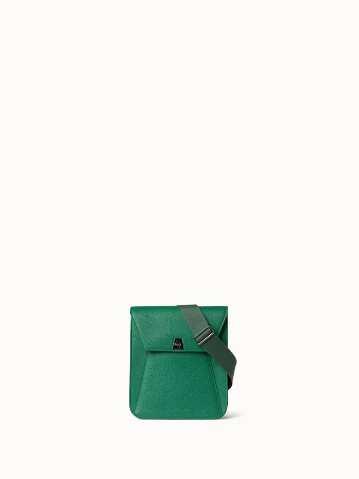 Little Anouk Messenger Bag In Leather Aloe Women Akris Messenger Bags